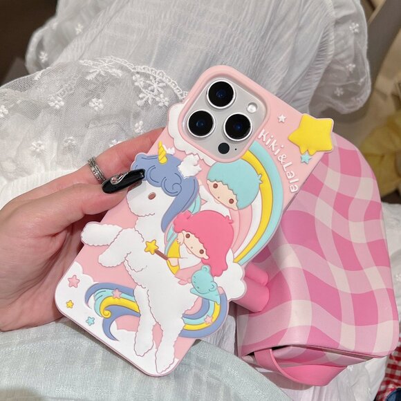 Cute Little Twin Stars Kiki Lala iPhone Case with Lanyard - Picture 8 of 10